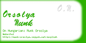 orsolya munk business card